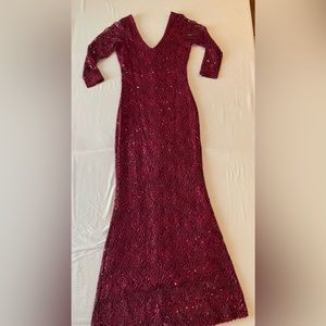 Blue sage evening gown